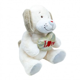 Λούτρινος Σκύλος με Καρδιά Amek Toys 40cm 2