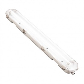 Φωτιστικό Στεγανό για 2 LED Tube με Inox Clips Eurolamp...