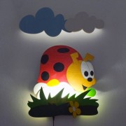 Λάμπα Τοίχου LED Πασχαλίτσα με Σύννεφα Dodo 74013 1W