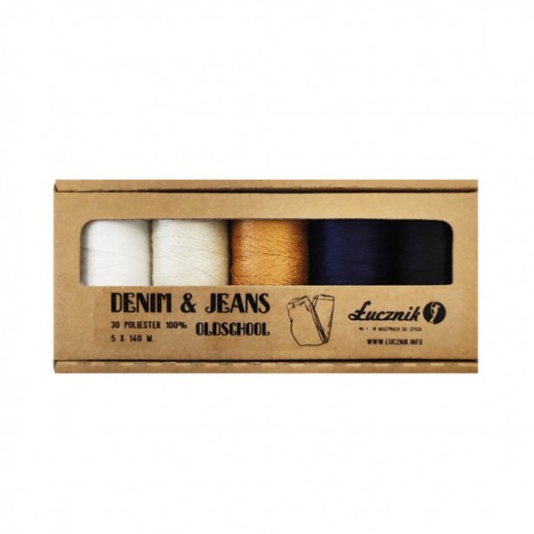 Σετ 5τμχ Κλωστές Denim & Jeans Old School...