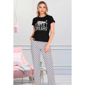 Πιτζάμα Γυναικεία Καλοκαιρινή Γάτα Sweet Dreams Berland 3255 2