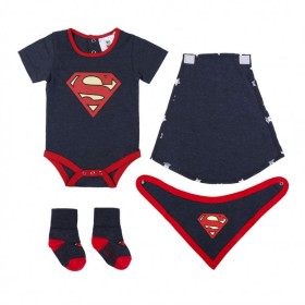 Σετ 4τμχ Φορμάκι με Καλτσάκια & Σαλιάρα Superman DC 3-6...