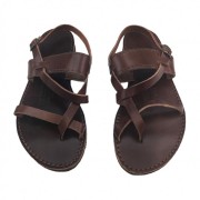 Σανδάλια Γυναικεία Δερμάτινα Καφέ Kouros Leather 55