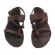 Σανδάλια Γυναικεία Δερμάτινα Καφέ Kouros Leather 55