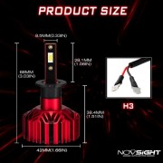 Σετ 2τμχ Λάμπες Αυτοκινήτου LED H3 Headlight Novsight 2x30W