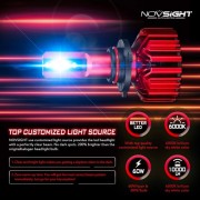 Σετ 2τμχ Λάμπες Αυτοκινήτου LED H7 Headlight Novsight 2x30W