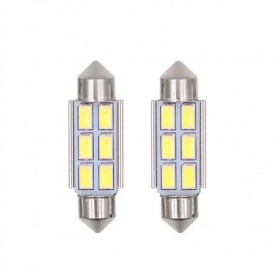 Σετ 2τμχ Λάμπες Αυτοκινήτου Canbus LED 6SMD 3528 39mm 2
