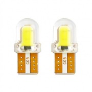 Σετ 2τμχ Λάμπες Αυτοκινήτου LED W5W 194 168 Τ10 COB Silicone 21mm