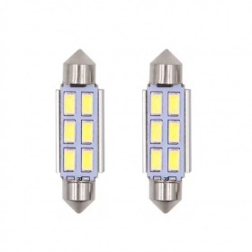 Σετ 2τμχ Λάμπες Αυτοκινήτου Canbus LED 6SMD 3528 41mm 2