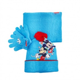 Σετ 3τμχ Σκουφάκι Pom Pom με Γάντια & Περιλαίμιο Mickey...