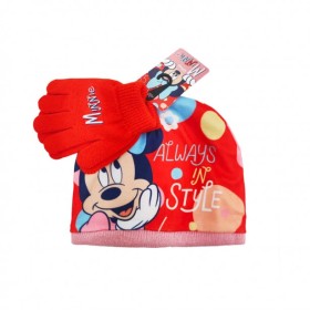 Σετ 2τμχ Σκουφάκι με Γάντια Minnie Mouse Disney Arditex...