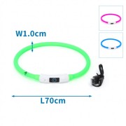 Περιλαίμιο Σκύλου Led Eπαναφορτιζόμενο Nobleza 1x70cm
