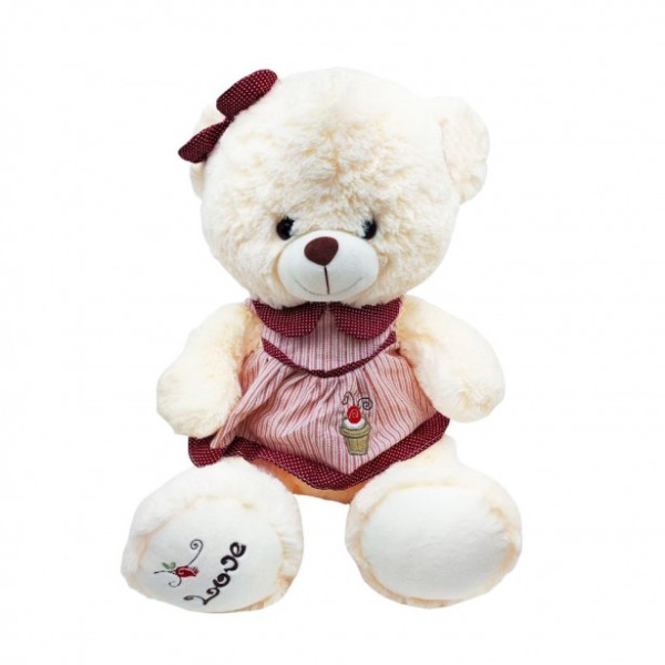 Λούτρινο Αρκουδάκι με Ροζ Ρούχα Love Amek Toys...