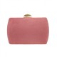 Τσαντάκι Χειρός Clutch Suede Ροζ Σκούρο