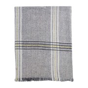 Κασκόλ Πλεκτό Καρό Γκρι W-18095