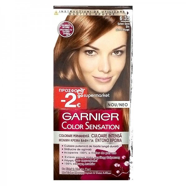 Βαφή Μαλλιών Garnier Color Sensation No 6.35 Ζεστό Καφέ 40ml -2€
