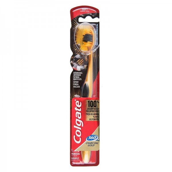 Οδοντόβουρτσα Colgate 360 Charcoal Gold Soft