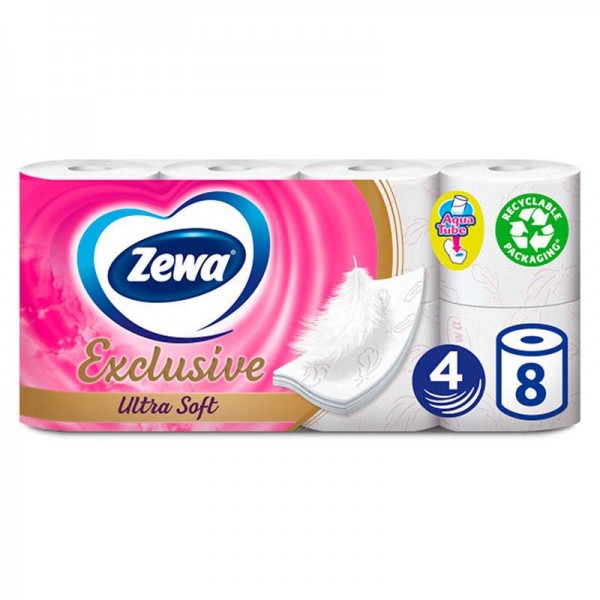 Χαρτί υγείας Zewa Exclusive Ultra Soft 4φυλλο (8τεμ.)