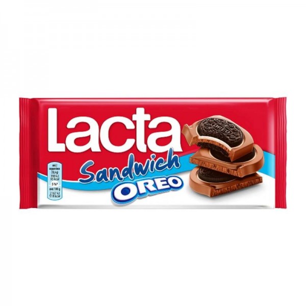 Σοκολάτα γάλακτος Oreo Sandwich Lacta 92gr